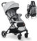 Nukido Kinder Wagen Kinderwagen Babywagen Bis 15 kg Große Räder Sitzbuggy Buggy Zusammenklappbar Handgepäck Leicht Verstellbare Rückenlehne Grau