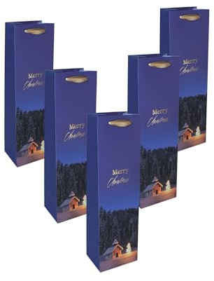 SIGEL Christmas gift bag 10 x 35 cm - pack of 5