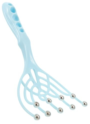 SEWOART Masajeador De Cabeza y Cuero Cabelludo De Mano 9 Garras Azul Bolas De Acero Para Relajación Estrés Uso Múltiple Cuidado Capilar