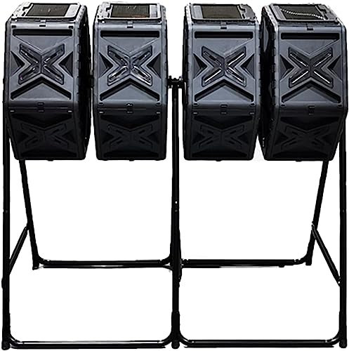 Grand Composteur Rotatif De 280 litres, Bacs De Compostage De Jardin À Quatre Compartiments, Composteur Rotatif D'extérieur, sans BPA, Poubelles for Déchets De Jardin