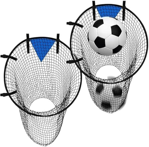 LEKEFETO 2 Stück Fußballtor Zielnetz: Fußballzielnetz für Training, Einfache Montage Fussball Ziel, Zubehör für Fussballtor, Fussballtor Torwand für Schießgenauigkeit Verbesserung, Fußball Zielnetz