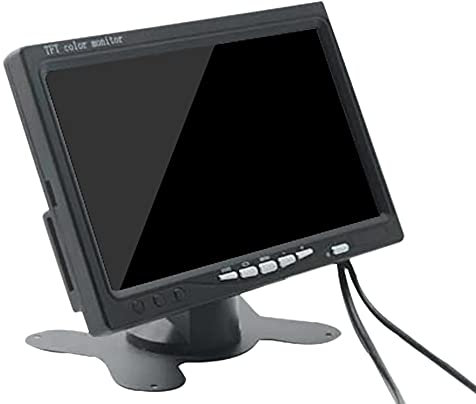 Sunmeit Mini TV Monitor HD de 7 Pulgadas 800X480 Pantallas LCD PortáTiles para AutomóVil en DVD/CMMB Dos Entradas para Camiones AutomóViles Pasajeros