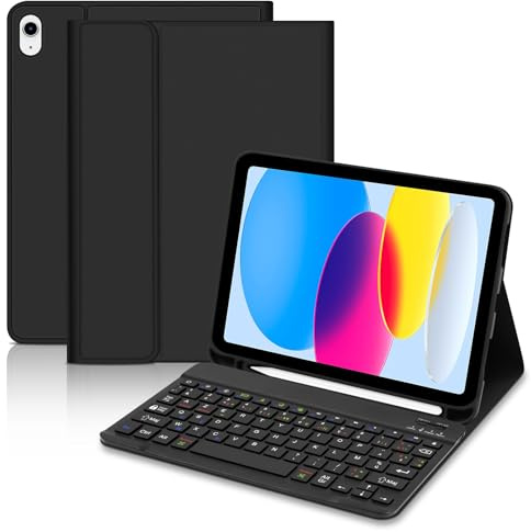 Lielax Coque Clavier pour iPad A16 11 Generation 2025 11/10 Ème 2022 10.9