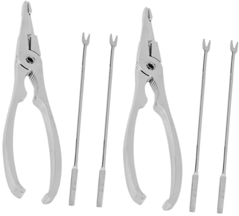 TOBBOMEY Herramientas de Mariscos Acero Inoxidable Pinzas y Tenedores para Cangrejo Langosta y Nueces Accesorios de Cocina Resistentes y Antióxido para Uso Familiar