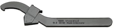 STAHLWILLE 12910 l Verstellbarer Hakenschlüssel für Nutmuttern l 20-42 mm l Made in Germany