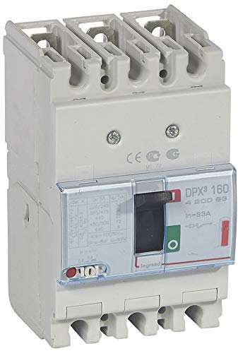 Legrand 420083 Disjoncteur Magnétothermique DPX³160, Pouvoir de Coupure 36kA 400V~, 3P, 63A