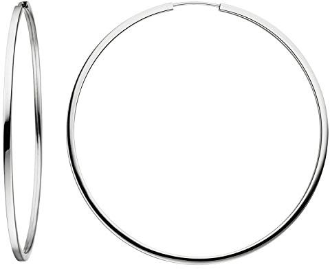 Jobo Damen-Creolen groß aus 925 Sterling Silber Durchmesser 64 mm