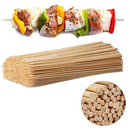 Relaxdays Piques Bois en bambou Lot Picas de Madera, Juego de 2500 Pinchos para Barbacoa, bambú, Bricolaje, Longitud 30 cm, Ancho 4 mm, práctico, Naturaleza, 100%, marrón Claro, 30 x 0,4 cm