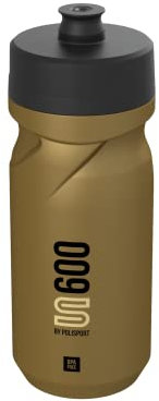 POLISPORT 8645300205 - Bidon vélo du modèle S600 d'une contenance de 600ml. Bouteille d'eau pour Cyclistes sans BPA en Couleur Brun doré