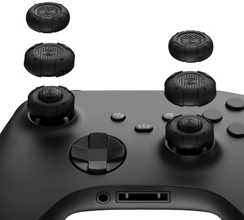 GeekShare Thumb Grip Caps for Xbox One Controller,Silicone Joystick Cover Solid Color Thumbsticks Cover Set Compatible with Xbox Series X,3 Pairs / 6 Pcs (Black)