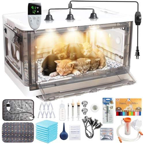 Geniprem Pet Incubator for Puppies & Kittens - Newborn Mammal Incubator