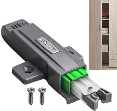 Loquet tactile d'armoire, serrure d'armoire pop-up automatique | Loquet à poussée de de porte robuste - Ferme-porte à verrouillage automatique rapide pour portes d'armoires, tiroirs et portes d