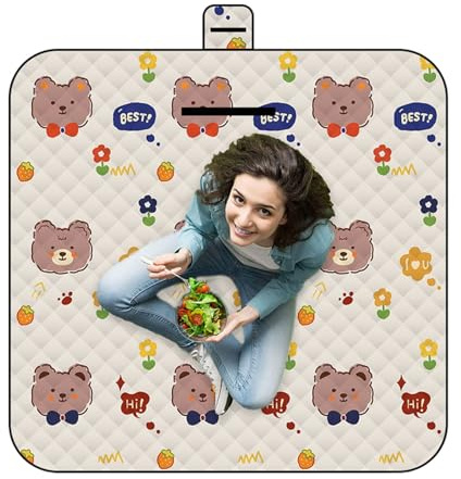 Coperta da picnic da spiaggia, coperta da picnic portatile, tappetino da gioco con motivo animale, 150 x 198 cm, impermeabile, lavabile, a prova di sabbia, per esterni, divano, campeggio