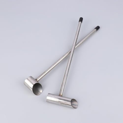WIIYENA Cuchara de acero inoxidable para máquina de algodón para hacer malvaviscos, mango ergonómico, cuchara de azúcar accesorio para máquina de hilo dental de caramelo