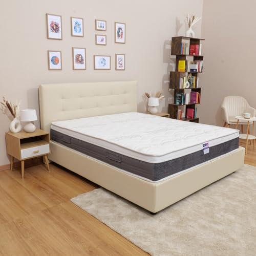 Materasso memory Singolo modello Melody, misura 80x190 H23 cm, con rivestimento Aloe Argento ZIP Sfoderabile anallergico antiacaro con 7 zone di portanza differenziata