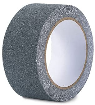 Anlising Nastro Adesivo Antiscivolo, Nastro Antiscivolo da Esterno, Antiscivolo Nastro, Scale Strisce Adesive Antiscivolo, Adatto per Pavimenti Interni ed Esterni (50MM x 5M, Grigio)