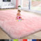 Amdrebio Pinker Teppich für Mädchenzimmer, Flauschiger Zottelteppich, 122 x 18 cm, für Wohnzimmer, Flauschiger Teppich für Kinderzimmer, rosa Teppich, niedliche Raumdekoration für Baby