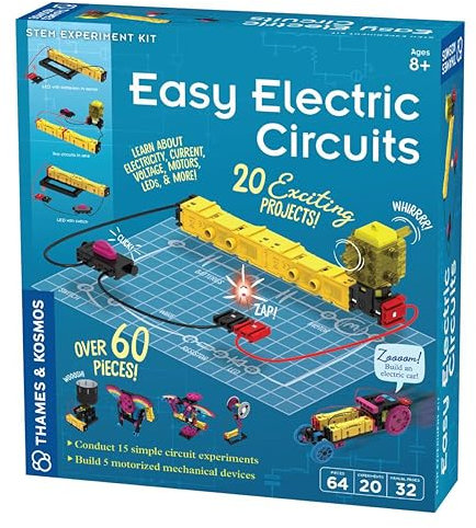 Thames & Kosmos Easy Electric Circuits | STEM Science Kit for Kids Age 8+ | Learn About Electricity & Circuit Building | Educational Experiments for Beginners