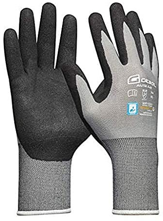 Gebol Master Flex, 1 Paar Arbeitshandschuhe für Herren mit PU-Nitril-Beschichtung & Sandy Finish, Dermatologisch getestet, nahtlos, atmungsaktiv für Montage & Mechanik, L (Gr. 9)