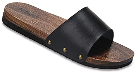 YXCKG Sabots en Bois Sandales Pantoufles Et Sandales D'extérieur Plates À Bascule, Japon Chaussures Traditionnelles Pantoufles À Bout Ouvert, Hommes Femmes Pantoufles Semelle Antidérapante
