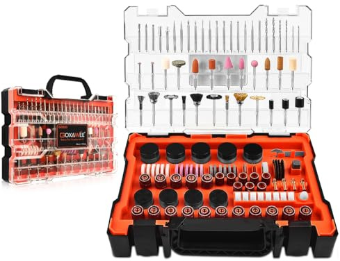 480Pcs Rotary Tool Accessories Kit, GOXAWEE 1/8 inch Shank Rotary Tool Accessory Set, Multi Purpose Universal Kit for Cutting, Drilling, Grinding, Polishing, Engraving & Sanding
