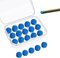 Udewo 20 Pieces Cue Tips, 10mm Pool Tips Snooker Tips Blue Diamond Snooker Cue Tips Leather Pool Cue Tips Billiard Tips Snooker Cue Replacement Tips Pool Stick Tips for Pool Cues and Snooker