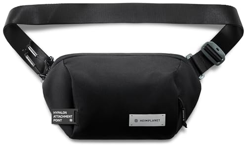 HEIMPLANET Originale | Transit Line Sling Pocket | Marsupio impermeabile in DYECOShell di alta qualità | Supporta l'1% per The Planet (Nero)