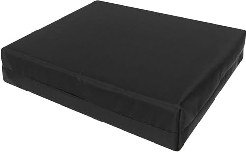 Memory Foam Top Wheelchair Deep Pressure Relief Cushion Seat Pad Chair Vinyl Comfort Soft Cushion With Waterproof Cover (Black, 16 x 16 x 4)