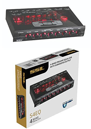 KIT SET PER SOUNDSTORM SSL S4EQ 1 equalizzatore pre-amp equalizer crossover a 4 bande ultra slim illuminazione dual color rosso o verde, 1 pezzo
