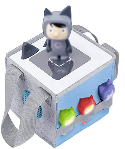 VicloonTasche für Toniebox, Toniebox-Zubehör,Aufbewahrung Box Tragetasche mit Griff fürToniebox Tonie Figuren Aufbewahrung-Blau
