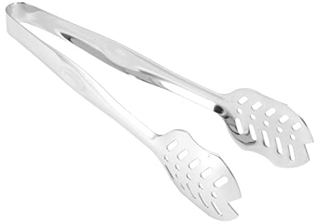 Pinzas de Cocina, Pequeñas para Servir, Comida Acero Inoxidable Comida, Ensalada, Pan, Pastel, Barbacoa, Utensilios Boda, Fiesta, Barra (Pinzas Regulares Plata)