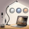 VIIVUU Lampada da Scrivania, Lampade da Scrivania Con Pinza, Caricatore USB Con Morsetto 3 Colore e 10 Luminosità,Lampade da Scrivania 6W 72 LED Per Ufficio, Studio, Libro, Lavoro, Letto (Black, 40cm)