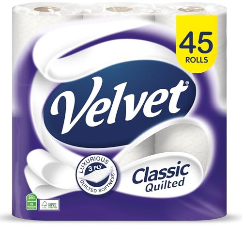 Velvet Classic Quilts Toilet Roll 45 Rolls