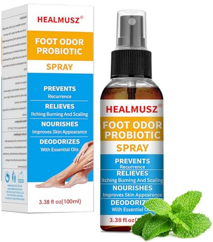 100ML Deodorante Piedi Antiodore Spray,Spray per piedi per il prurito del piede,per eliminare gli odori del piede dell'atleta,Riduce la sudorazione e gli odori