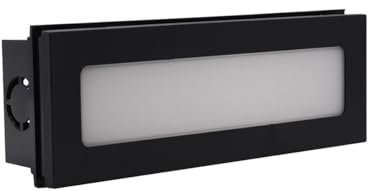 Dopa Dopastore Lampada da Parete Segnapasso da Incasso LED 6W Design Rettangolare con Interno Piatto Tecnologia CCT Integrata per Esterni IP65 (Nero)