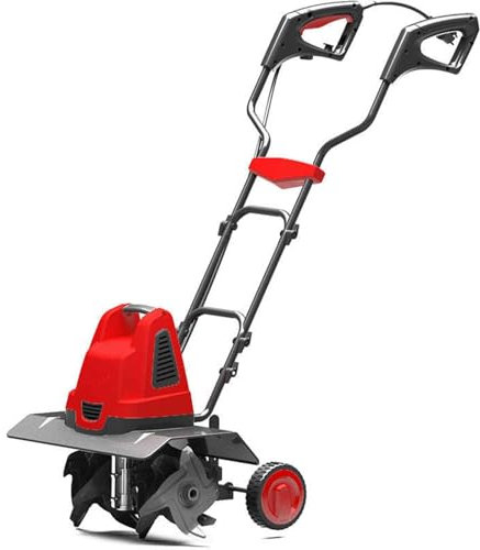 Cultivador de jardín eléctrico, Potente cultivador rotativo de 2400 W con Ancho de labranza de 30 cm/20 cm, cultivador de Tierra inalámbrico, escarificador con Bloqueo de Seguridad y Mango Plegable