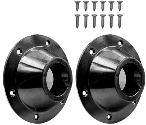 Violiica 2 supporti per gambe da tavolo in alluminio per camper e barca, accessori di montaggio da tavolo con finitura nera e argento