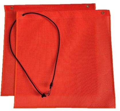 Drapeau réfléchissant en PVC de couleur vive pour panneau de remorque de camion avec œillets renforcés, pour remorque, vélos, drapeau haute visibilité