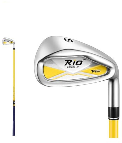 Club de golf para niños, hierro de golf para niñas, grado #7#S, cuñas de arena, cañas de hierro para principiantes, adolescentes (amarillo, #S, edad 6-8)