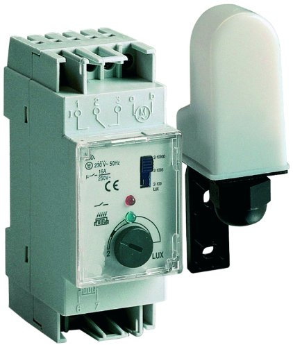 Perry 1IC7052 Interruttore Crepuscolare su Barra Din, Bianco