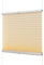 Ventanara® Plissee ohne Bohren Beige Klemmfix Plisseerollo Faltrollo verspannt inklusive Premium Klemmträger 120 x 130 cm