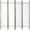 TecTake Divisorio separè paravento 4 pannelli separe paravento e ferro laccato 180x160cm - disponibile in diversi colori e quantità - (1x Bianco | no. 401660)