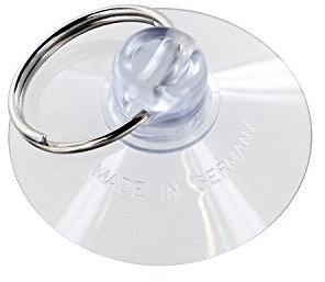Lot de 10 ventouses - Crochets filetés - Guirlande lumineuse - Anneau porte-clés - Écrou moleté - 30 40 mm 40 mm 40 50 mm - Avec transparent extra solide - Fabriqué en Allemagne