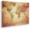 Giallobus - Bild - Druck AUF LEINWAND - World MAP Old - ANTIKE Weltkarte - 70 x 100 cm