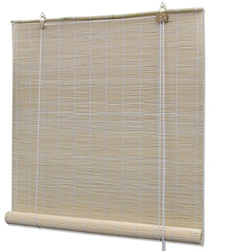 Festnight- Tenda Bamboo, Tende a Rullo, Tapparella Avvolgibile bambù Naturale 80 x 160 cm