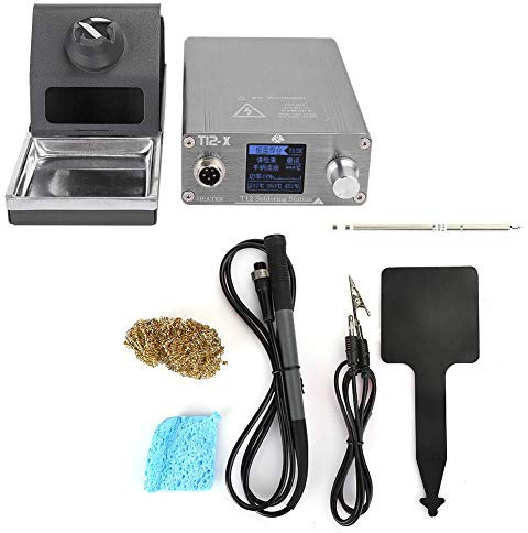 Stazione saldante, stazione saldante T12 ‑ X 72W con display digitale Rilavorazione per saldatura Strumento di riparazione per telefoni cellulari 90‑230V(io)