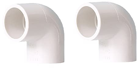 2 Stück 90 Grad Ellenbogen PVC rechtwinkliger Verbinder für DIY Regal Garten Stützstruktur (20 mm, weiß)