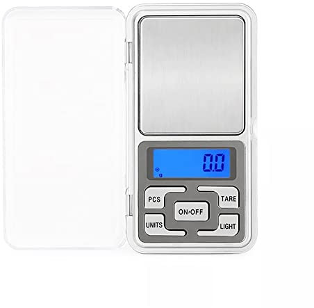 VOANZO Tragbare Digitale Waage, 500 g/0,01 g, präzise Mini-Taschenwaage, für Küchenschmuck etc., mit LCD-Display mit Hintergrundbeleuchtung