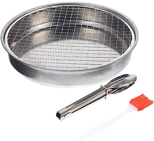 BESTonZON 1satz Reusable Grill Set Tragbarer Grill Für BBQ Im Freien Für Camping Und Picknick Edelstahl-Rahmen Wiederverwendbar-holzkohlegrill Leicht Platzsparend