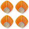 RICOO Klebehaken Set, Haken selbstklebend HP004-O Orange, Muschel Handtuchhaken ohne bohren, Klebehaken für Badezimmer, Kleiderhaken zum Kleben, selbstklebende Wandhaken, Hooks, Badhaken